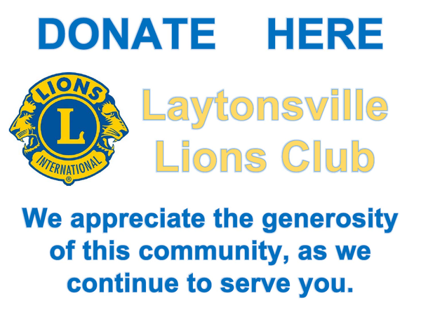 ~Donation to Laytonsville Lions Club~